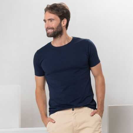 Lot de 2 t-shirts en coton bio, bleu marine, FABIAN 1