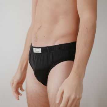 Slip homme noir coton bio 1