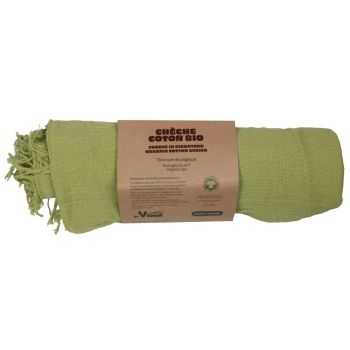 Chèche en coton bio effet froissé - couleur naturelle 1