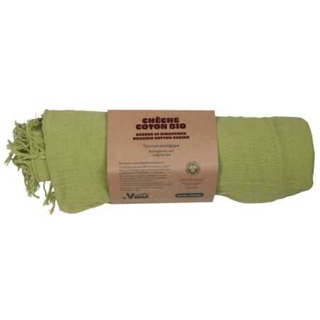 Chèche en coton bio effet froissé - couleur naturelle 1