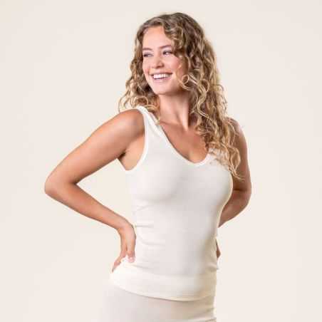 Débardeur en laine bio, nature, FREYA
