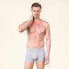 Boxer gris clair coton bio, GOTS et VEGAN