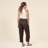 Pantalon tinette marron