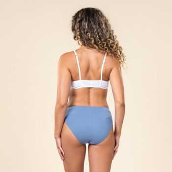 Lot de deux slips en coton bio, vert et blanc, RYLIE