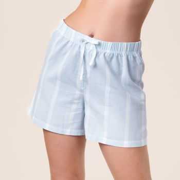Pyjama-Shorts "TRICIA" bleu blanc