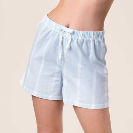 Pyjama-Shorts "TRICIA" bleu blanc