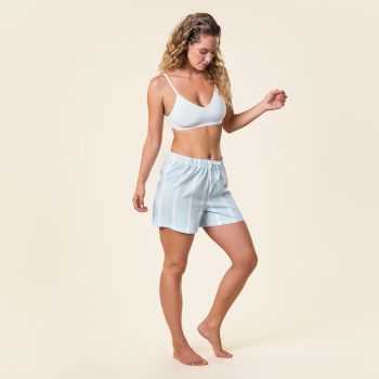 Pyjama-Shorts "TRICIA" bleu blanc