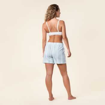 Pyjama-Shorts "TRICIA" bleu blanc