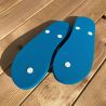Tongs "PROCIDA" - Bleu océan - Pois blanc