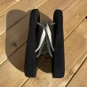 Tongs "HONOLULU" - Talons compensés - Semelle noire - Strap blanc