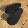 Tongs "JAIPUR" - Semelle noire - Strap noir