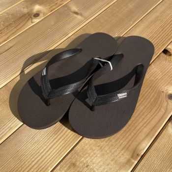 Tongs en caoutchouc d'hévéa, écologiques, marrons