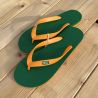 Tongs "SUWAN" - Semelle verte et orange - Strap orange