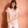 T-shirt "ALINA" col rond 100% lin