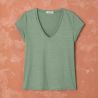 T-shirt "ALINA" col V 100% lin