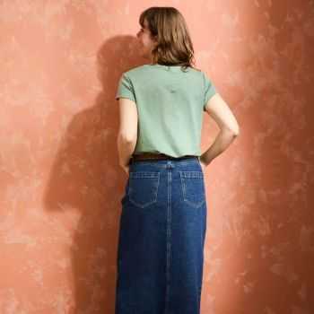 T-shirt "ALINA" col V 100% lin