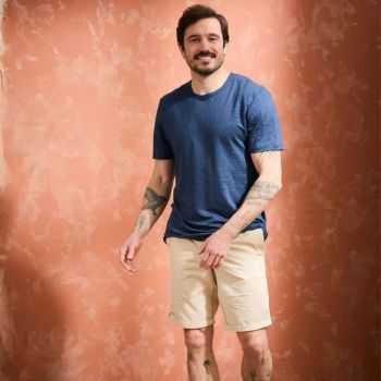 T-shirt "ALIN" 100% lin, col rond