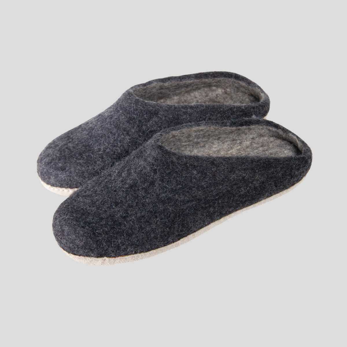 Chaussons en feutre népalais 100% laine