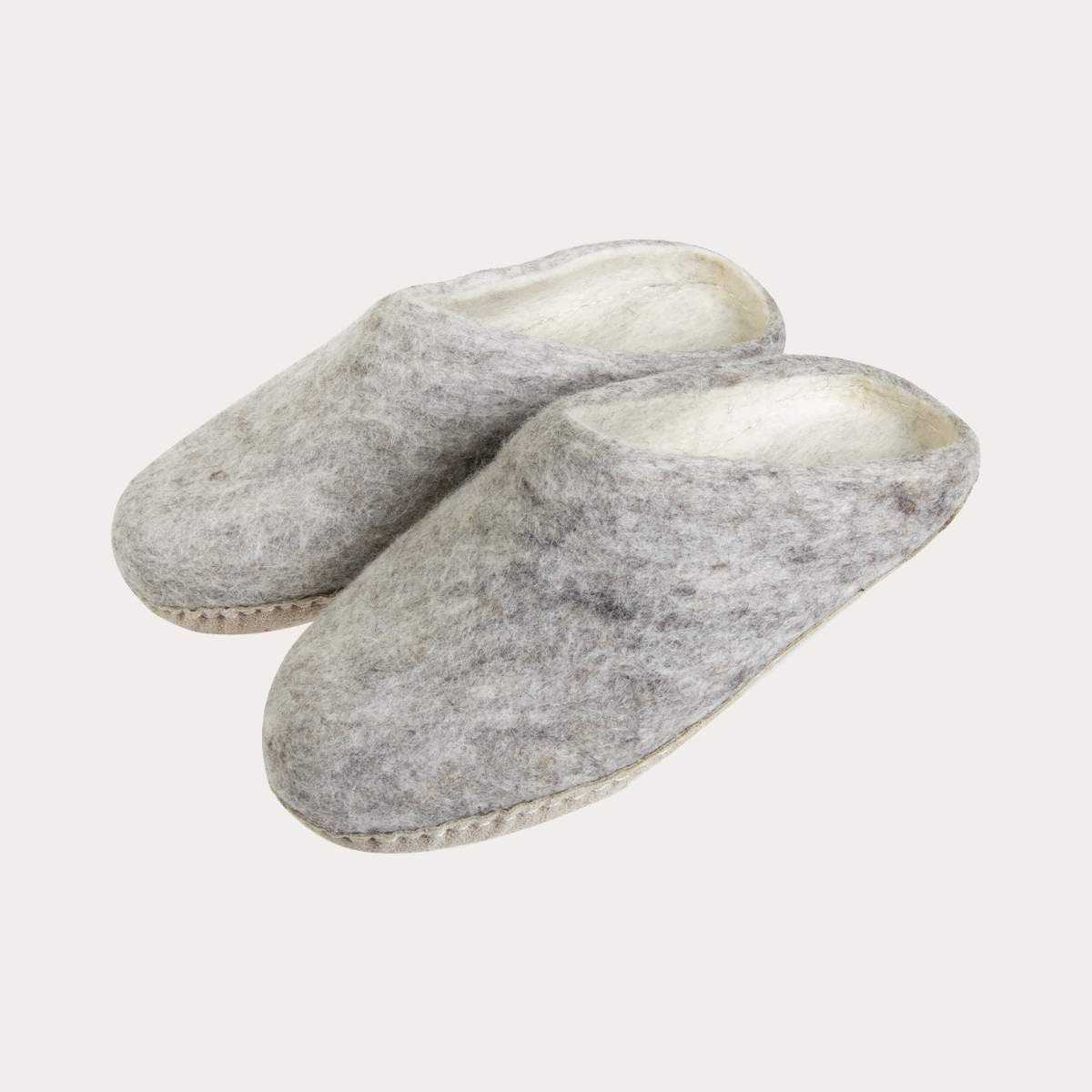 Chaussons en feutre népalais 100% laine