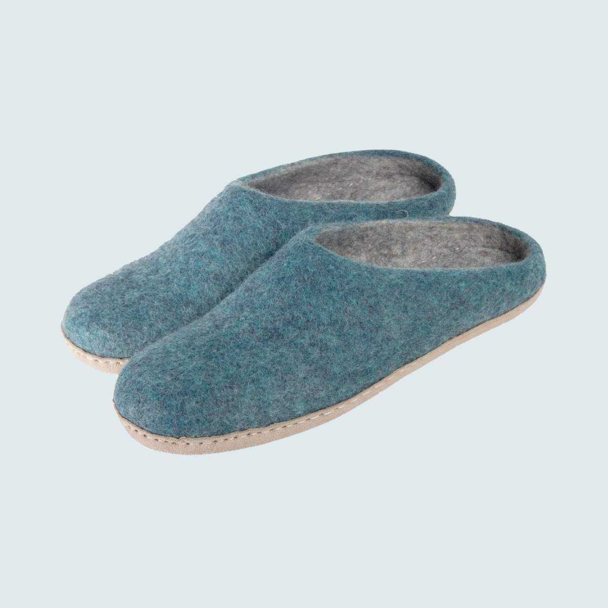 Chaussons en feutre népalais 100% laine