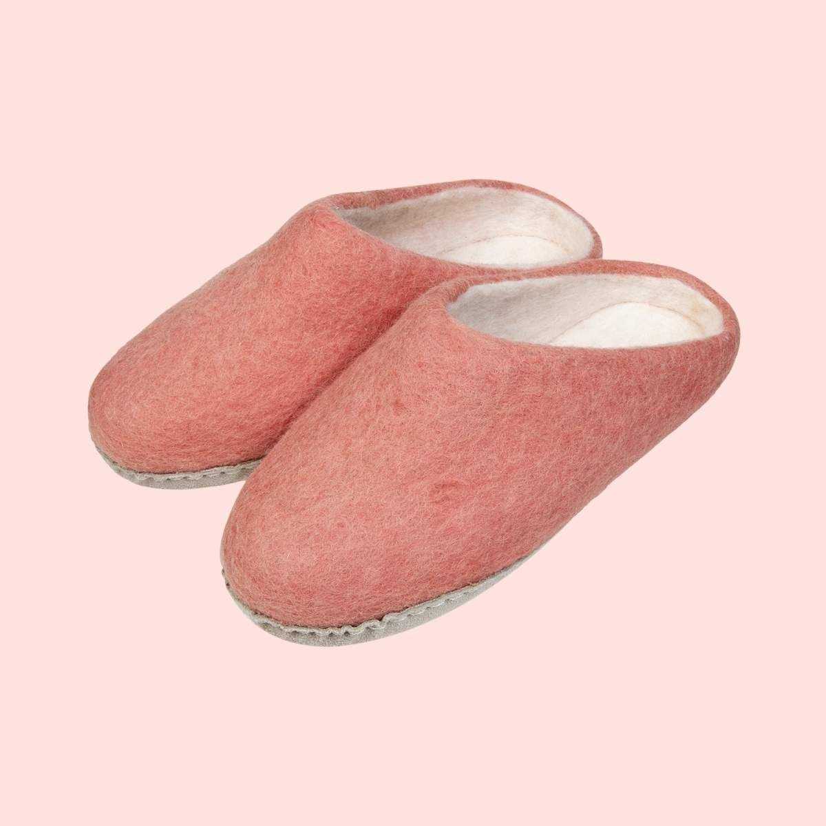 Chaussons en feutre népalais 100% laine