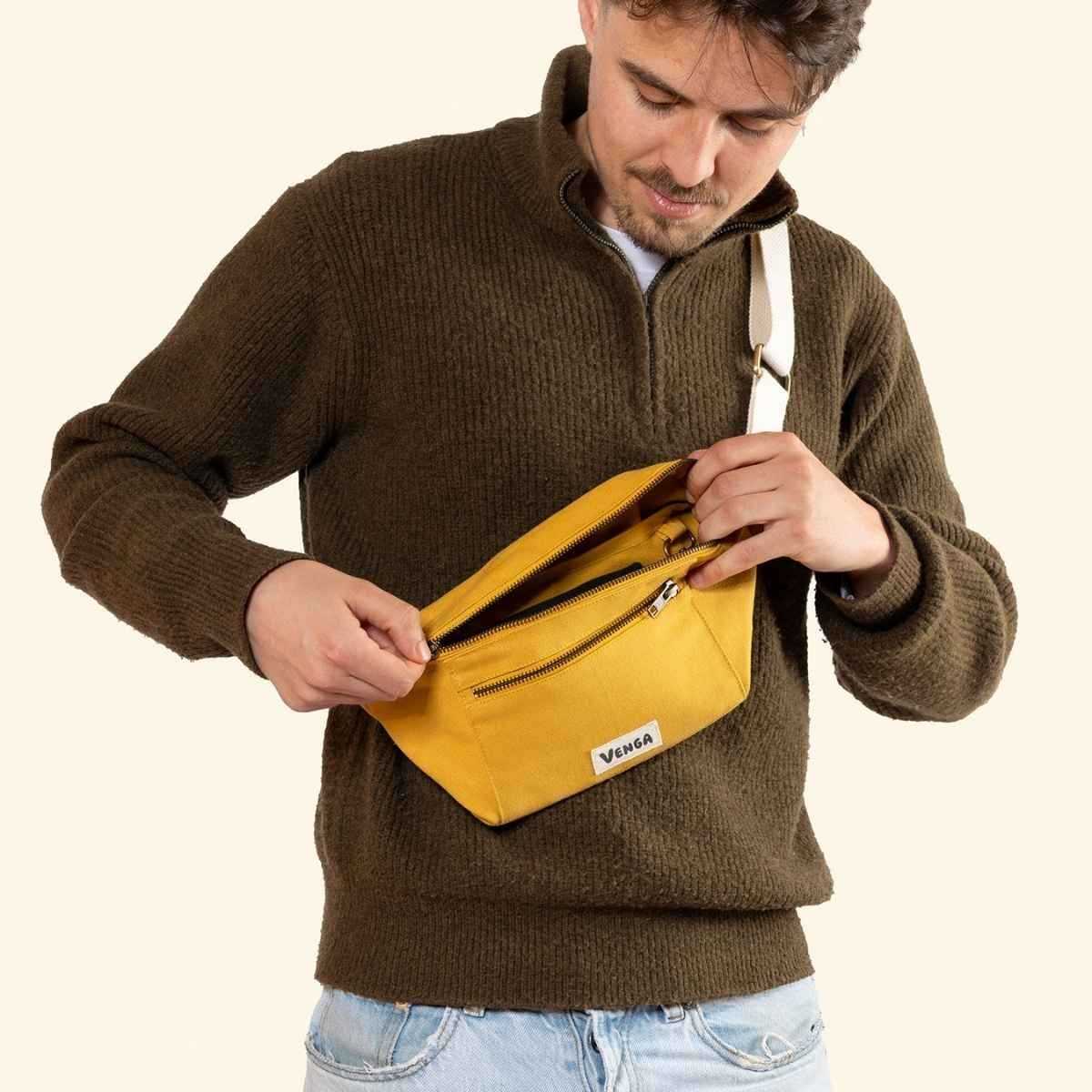 Sacoche banane en coton bio - Plusieurs couleurs disponible