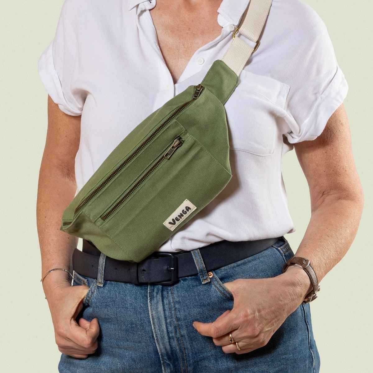 Sacoche banane en coton bio - Plusieurs couleurs disponible