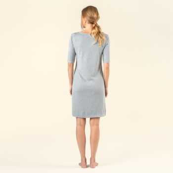 Chemise de nuit en coton bio, bleu, RETIEBA