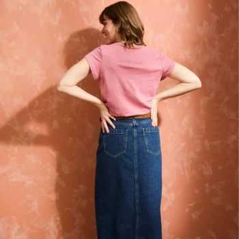 T-shirt "ALINA" 100% lin, col V 