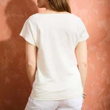 T-shirt "ALINA" 100% lin, col rond 