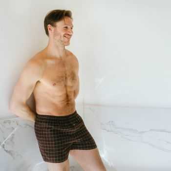 Lot de 2 caleçons "BORIS" à motifs lignes et carreaux