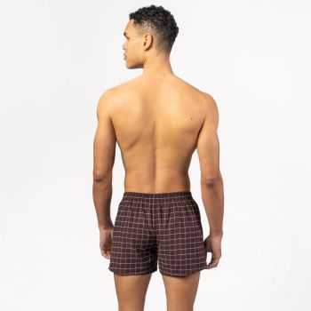 Lot de 2 caleçons "BORIS" à motifs lignes et carreaux