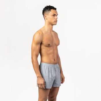 Lot de 2 caleçons "BORIS" à motifs lignes et carreaux