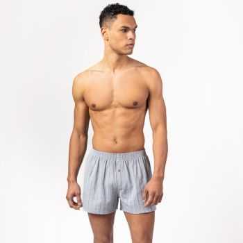 Lot de 2 caleçons "BORIS" à motifs lignes et carreaux