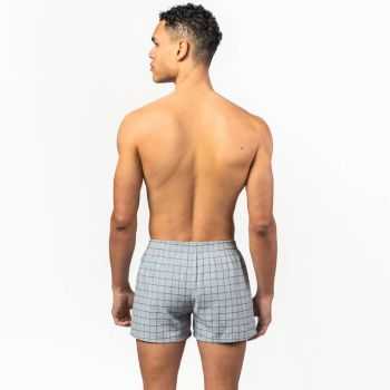 Lot de 2 caleçons "BORIS" à motifs lignes et carreaux