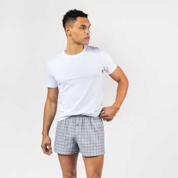 Lot de 2 caleçons "BORIS" à motifs lignes et carreaux