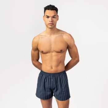 Lot de 2 caleçons "BORIS" à motifs lignes et carreaux