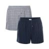 Lot de 2 caleçons "BORIS" à motifs lignes et carreaux