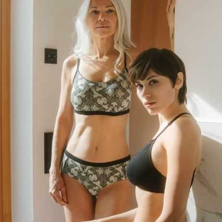 Shorty "SOLANDIA" coton bio et micro modal, noir, VEGAN