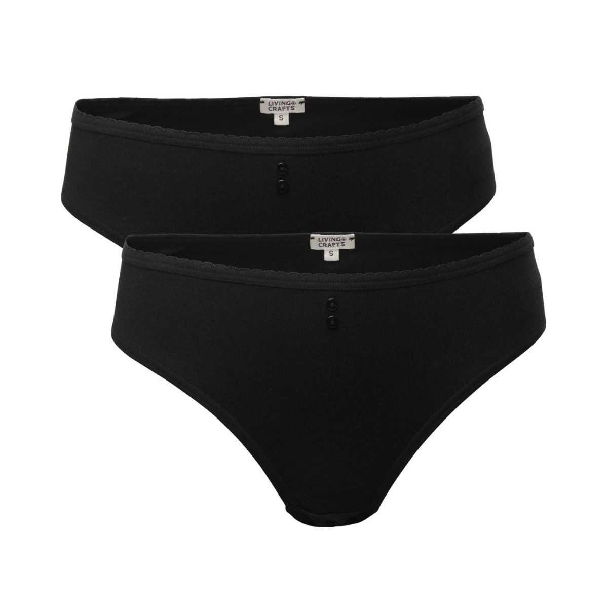 Lot de deux slips en coton bio, bleu, RASINA