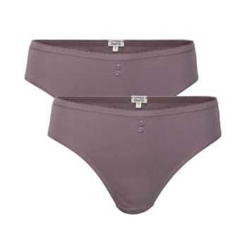 Lot de deux slips en coton bio, bleu, RASINA