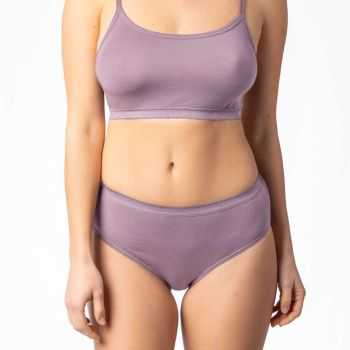 Lot de 3 slips "POLLY" coton bio, vert, GOTS et VEGAN