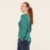 T-shirt manches longues "SUSANNA" 100 % coton bio, vert, GOTS et VEGAN