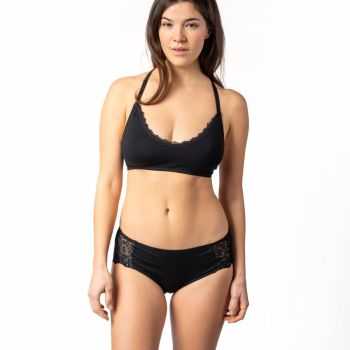 Shorty "UVANA" avec dentelle, coton bio