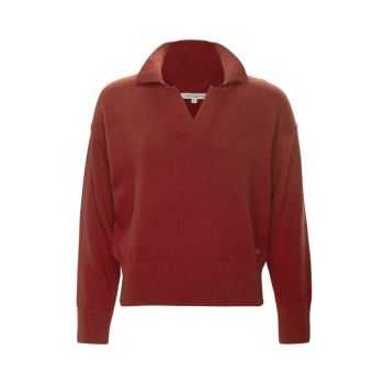 Pull "ULANA" col polo, coton bio et laine