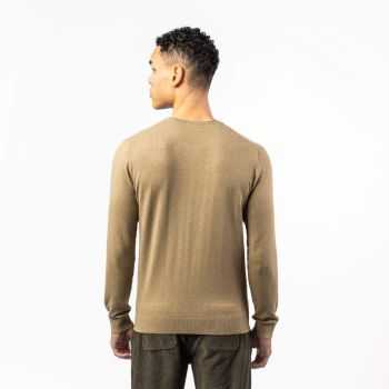 Pull col rond "ULRYK", coton bio et laine 