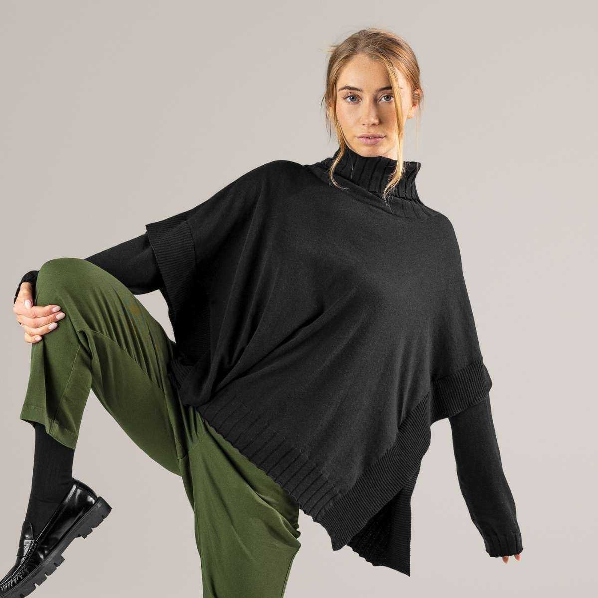 Poncho "PAISLEY", coton bio et laine