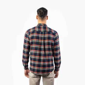 Chemise manches longues "YANNES" à carreaux, 100% coton bio