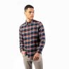 Chemise manches longues "YANNES" à carreaux, 100% coton bio