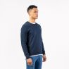 Pull col rond "ULRYK", coton bio et laine 